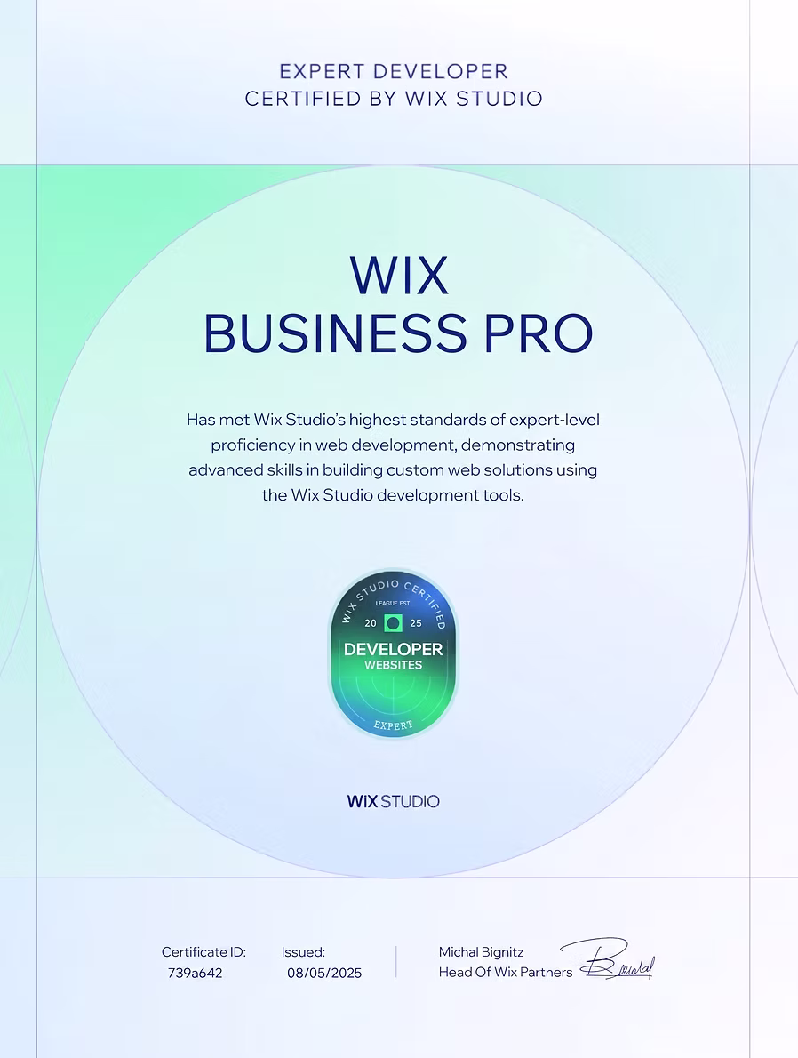 Wix Certified Partner